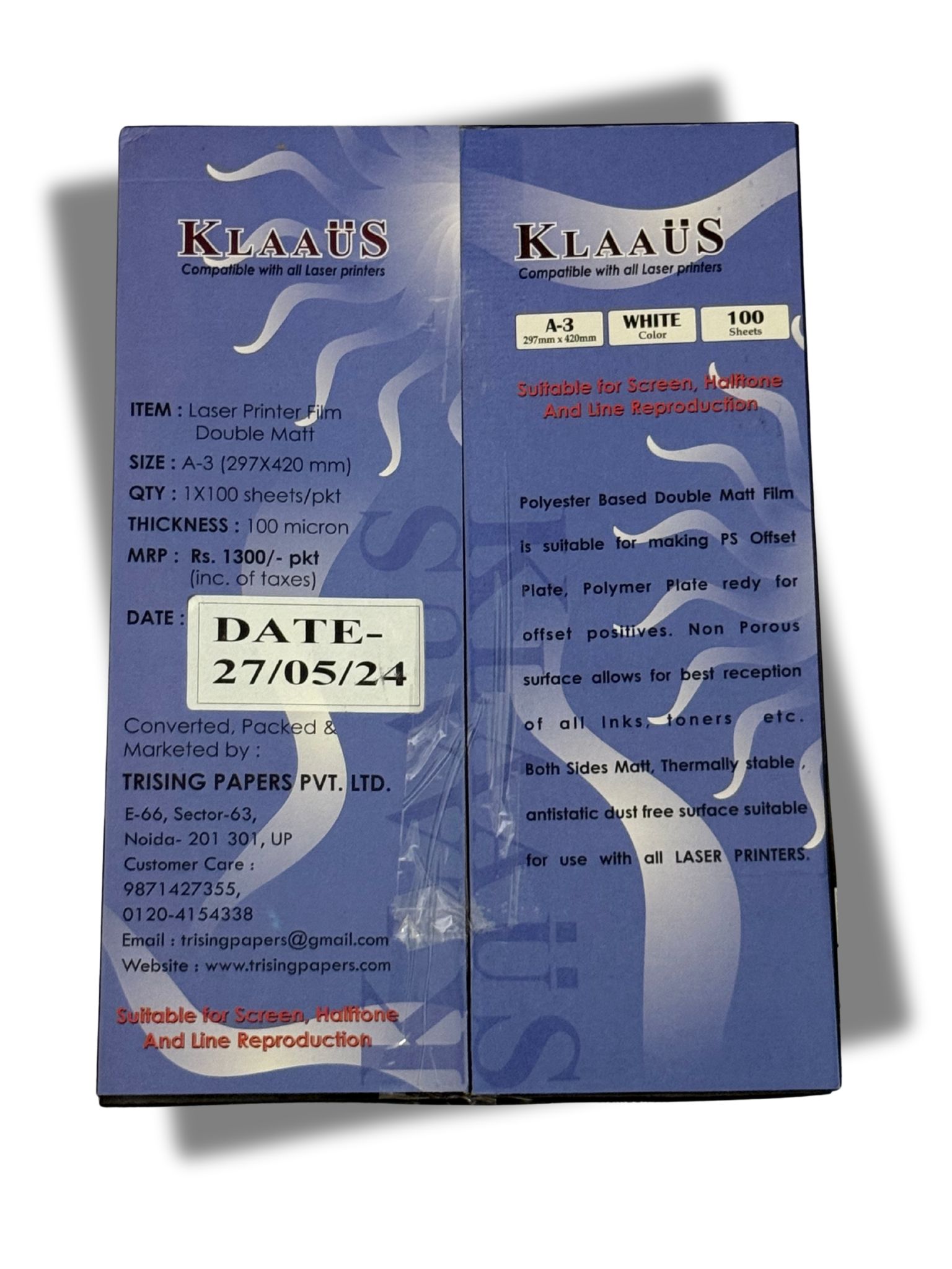 Laser Printer Film Double Matt Paper 3